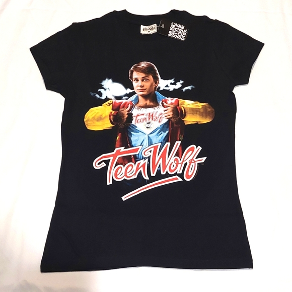 Teen Wolf Scott Howard Women's Junior Black Short Sleeved Tee NWT Size M - Picture 1 of 6